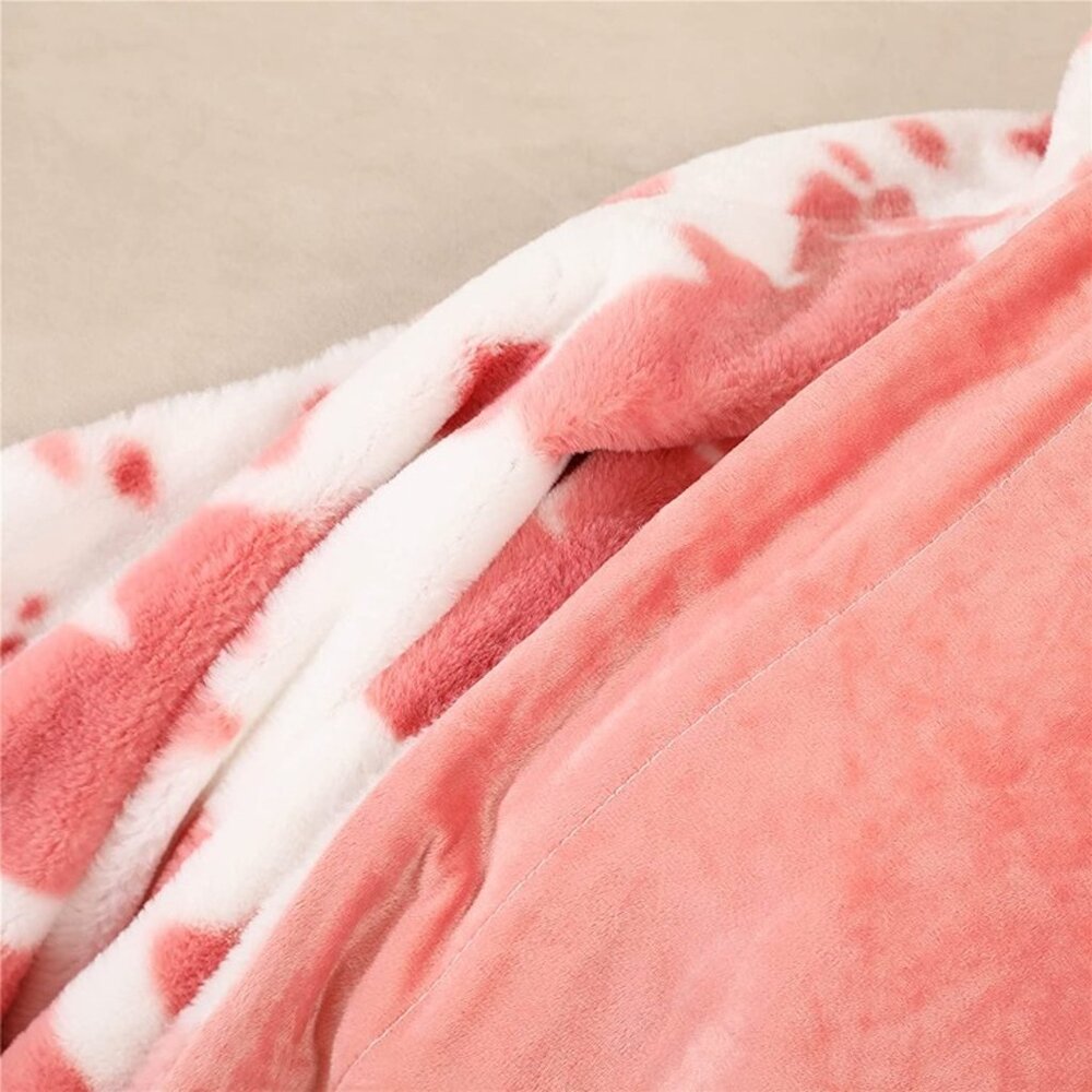 NEW Soft Animal Cow Print Bed Throws Cute Farm Flannel Fleece Blanket, 51''x63 - Picture 6 of 6